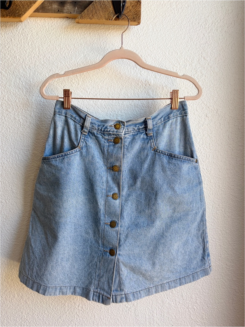 Vintage Vivaldi Light Denim Button Front Skort 12